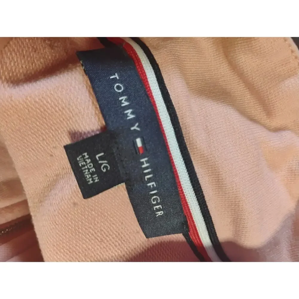 Jacket Tommy Hilfiger Pink Turtleneck Jacket Size Large Cropped
